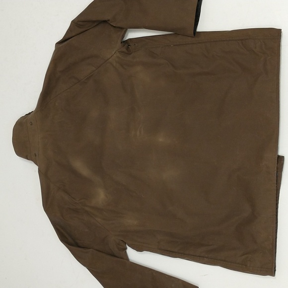 Barbour Wax Cotton Beaufort Jacket Tartan Lined 54" Chest 33" Long Jacket ApxXL - Picture 16 of 16